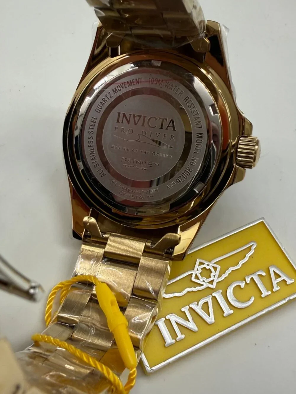 $249 Invicta Pro Diver Currentwave Mens Quartz 43mm Steel Gold Watch (30026) NIB